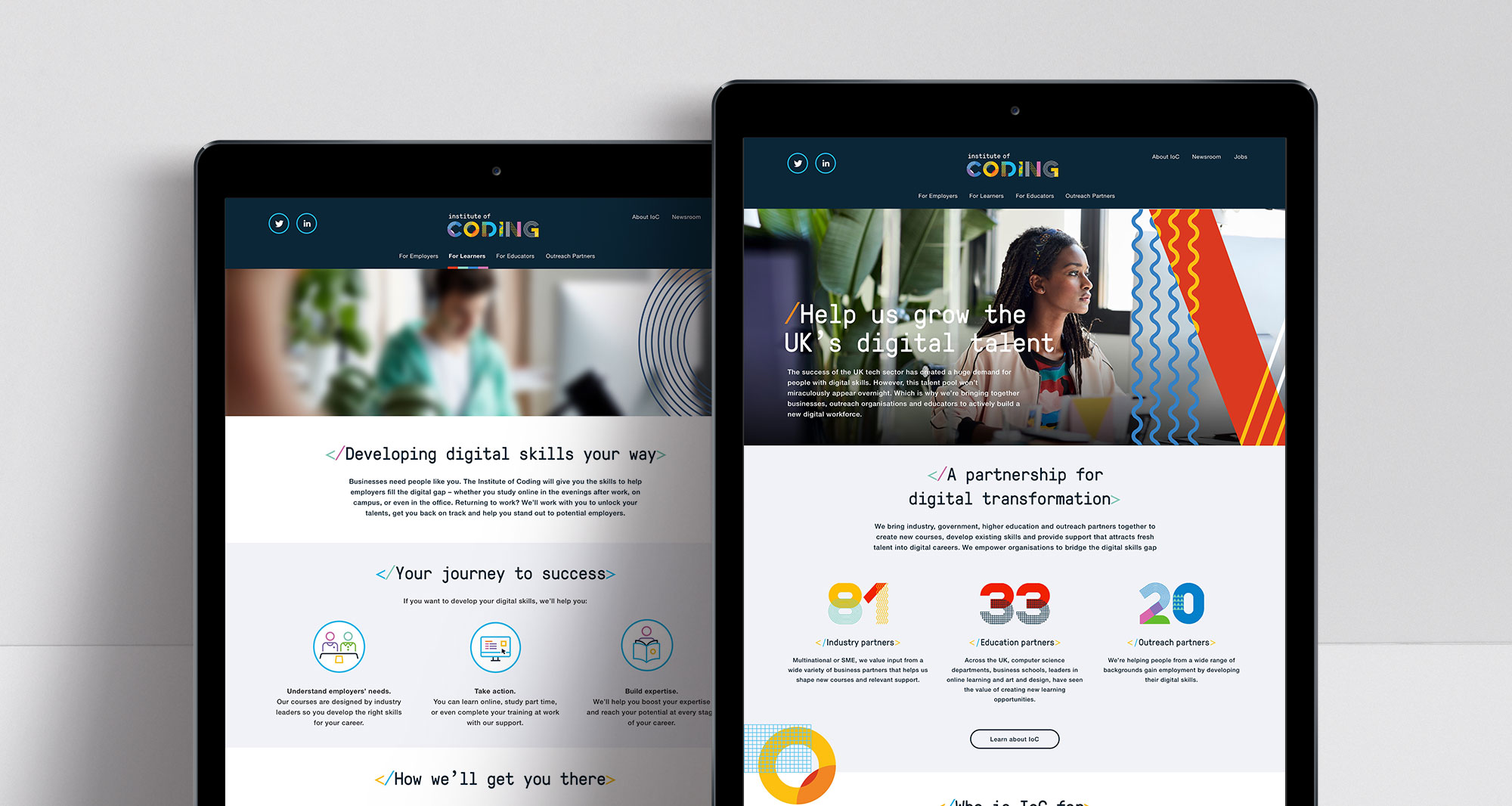 Institute of Coding website | Storm Bath