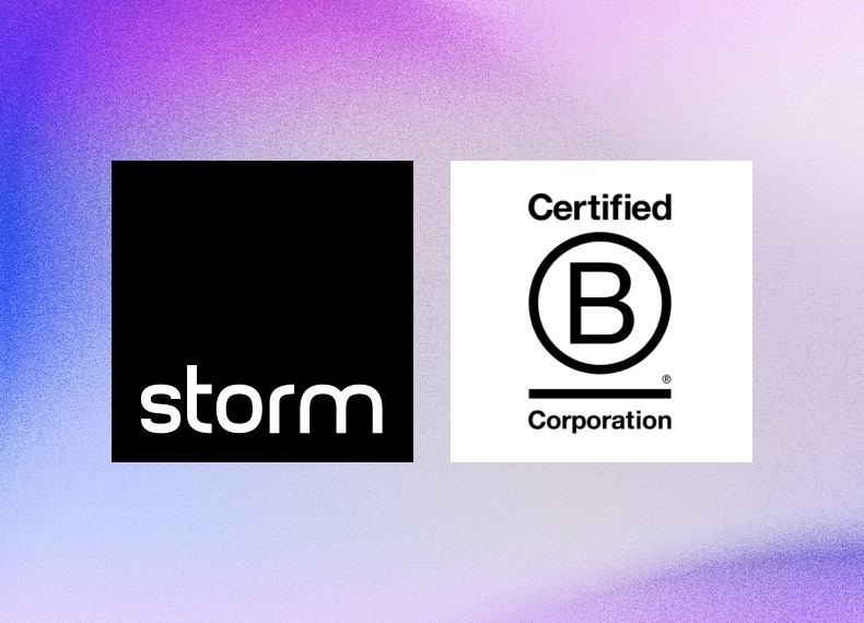 Storm and B Corp logos