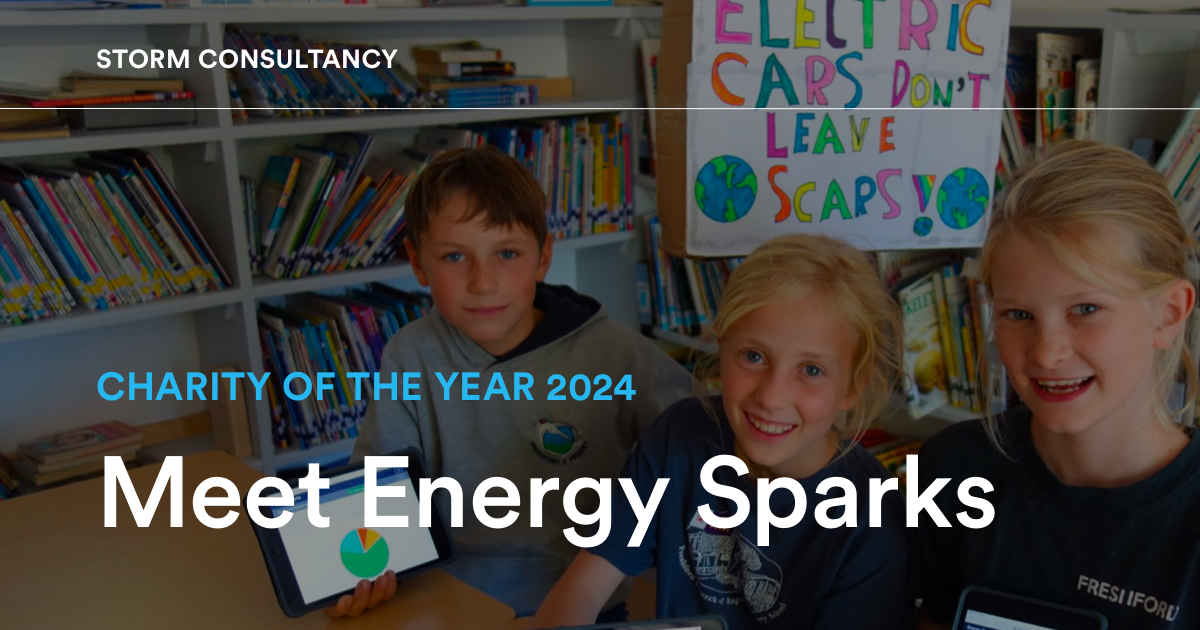Meet our Charity of The Year 2024 Energy Sparks Storm Consultancy