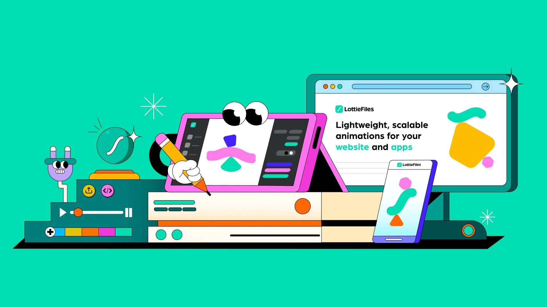 Illustrated image of Lottie Files