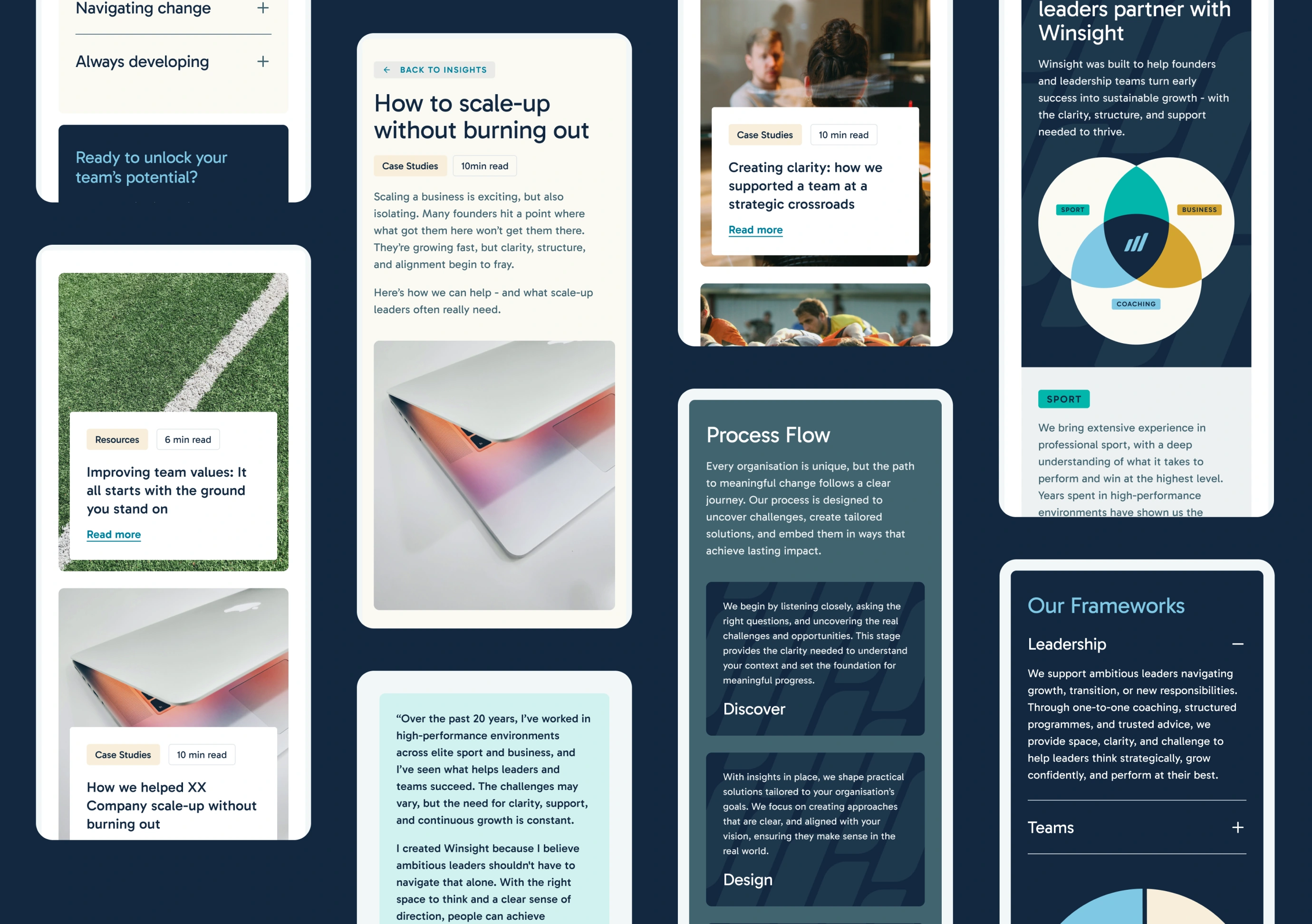 View of Winsight mobile screens